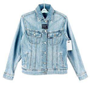 NWT Lee Women Legendary Style Stretch Light Blue Denim Jacket Size S Regular Fit
